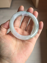 Load image into Gallery viewer, 53.5mm certified 100% natural Type A icy water sunny green/gray/black jadeite jade bangle BP158-5028
