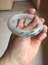 Load image into Gallery viewer, 53.5mm certified 100% natural Type A icy water sunny green/gray/black jadeite jade bangle BP158-5028
