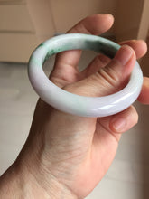 Load image into Gallery viewer, 55.5mm Certified 100% natural Type A sunny Green &amp; Light Purple(春带彩) jadeite jade bangle PH247-0509
