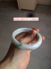 Load image into Gallery viewer, 52-60mm Certified type A 100% size 56-60mm Natural green/white/purple Jadeite bangle with defects group BH15
