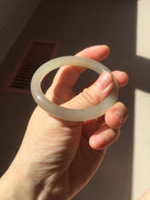 Load image into Gallery viewer, 卖了  54mm Certified 100% Natural icy gray black (灰冰) nephrite jade bangle HT137-3358
