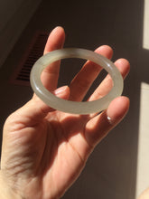 Load image into Gallery viewer, 卖了  54mm Certified 100% Natural icy gray black (灰冰) nephrite jade bangle HT137-3358
