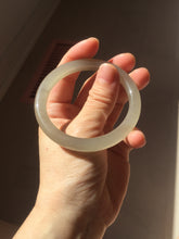 Load image into Gallery viewer, 卖了  54mm Certified 100% Natural icy gray black (灰冰) nephrite jade bangle HT137-3358
