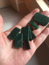 Load image into Gallery viewer, 100% Natural type A Shadow Leaf dark green Jadeite Jade safe and sound pendant group BL57
