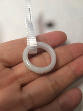 Load image into Gallery viewer, Size 6 1/2-8 100% natural type A white  jadeite jade band ring R106
