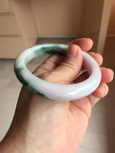 Load image into Gallery viewer, 55.5mm Certified 100% natural Type A sunny Green &amp; Light Purple(春带彩) jadeite jade bangle PH247-0509
