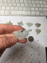 Load image into Gallery viewer, 100% Natural type A icy watery  light green Jadeite Jade butterfly pendant PH113-1

