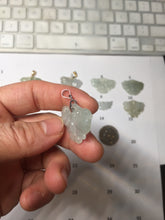 Load image into Gallery viewer, 100% Natural type A icy watery  light green Jadeite Jade butterfly pendant PH113-1
