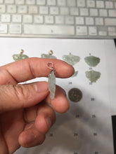 Load image into Gallery viewer, 100% Natural type A icy watery  light green Jadeite Jade butterfly pendant PH113-1
