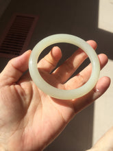 Load image into Gallery viewer, 57.6mm Certified 100% Natural light green yellow white Nephrite Bangle HT136-3368
