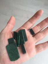 Load image into Gallery viewer, 100% Natural type A Shadow Leaf dark green Jadeite Jade safe and sound pendant group BL57
