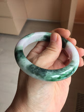 Load image into Gallery viewer, 55.5mm Certified 100% natural Type A Green &amp; Light Purple jadeite jade bangle PH246-0510
