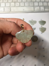 Load image into Gallery viewer, 100% Natural type A icy watery light green Jadeite Jade butterfly pendant PH113-2
