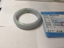 Load image into Gallery viewer, 53.5mm certified type A 100% Natural light green purple white Jadeite Jade bangle J150-6018
