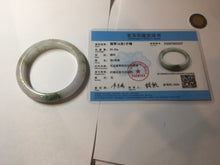 Load image into Gallery viewer, 卖了 56mm 100% Natural type A green white purple carved Plum Blossom golden-painted Jadeite Jade bangle PF16-2327
