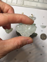 Load image into Gallery viewer, 100% Natural type A icy watery light green clear Jadeite Jade butterfly pendant PH113-4
