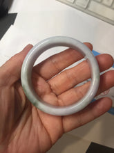 Load image into Gallery viewer, 53.5mm certified type A 100% Natural light green purple white Jadeite Jade bangle J150-6018
