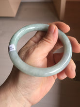 Load image into Gallery viewer, 59.8mm Certified Type A 100% Natural white/purple/green round cut jadeite Jade bangle PE123-0295
