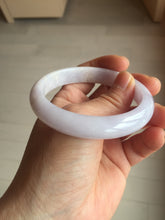 Load image into Gallery viewer, 56.1mm certified 100% Natural type A light purple white Jadeite Jade bangle PH194-8257
