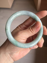 Load image into Gallery viewer, 59.8mm Certified Type A 100% Natural white/purple/green round cut jadeite Jade bangle PE123-0295
