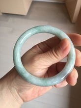 Load image into Gallery viewer, 59.8mm Certified Type A 100% Natural white/purple/green round cut jadeite Jade bangle PE123-0295
