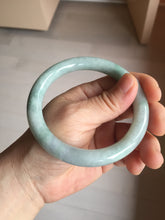 Load image into Gallery viewer, 59.8mm Certified Type A 100% Natural white/purple/green round cut jadeite Jade bangle PE123-0295
