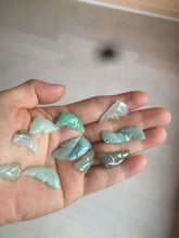 Load image into Gallery viewer, 100% Natural sunny green/white/ice clear/brown jadeite Jade baby dolphin pendant AX30 add on item
