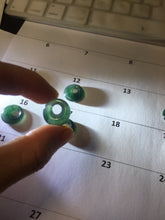 Load image into Gallery viewer, 100% natural Type A dark green blue gray Guatemala jadeite safety Guardian ring pendant PD12
