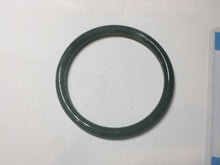 Load image into Gallery viewer, 56.5mm Certified Type A 100% Natural icy watery green/blue/black/gray slim round cut Guatemala Jadeite bangle PC67-7027
