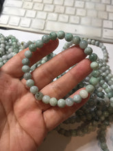 Load image into Gallery viewer, 7mm size 50-58mm 100% natural type A green/white/yellow/purple jadeite jade beads bracelet group PF78
