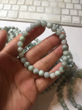 Load image into Gallery viewer, 7mm size 50-58mm 100% natural type A green/white/yellow/purple jadeite jade beads bracelet group PF78
