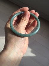 Load image into Gallery viewer, 59mm Certified Type A 100% Natural light green/blue/brown slim round cut Guatemala Jadeite bangle AA56-5836
