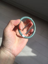 Load image into Gallery viewer, 59mm Certified Type A 100% Natural light green/blue/brown slim round cut Guatemala Jadeite bangle AA56-5836
