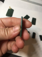 Load image into Gallery viewer, 100% Natural type A Shadow Leaf dark green Jadeite Jade safe and sound pendant group BL57

