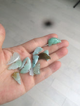 Load image into Gallery viewer, 100% Natural sunny green/white/ice clear/brown jadeite Jade baby dolphin pendant AX30 add on item
