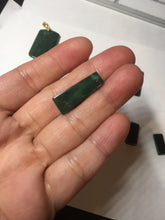 Load image into Gallery viewer, 100% Natural type A Shadow Leaf dark green Jadeite Jade safe and sound pendant group BL57
