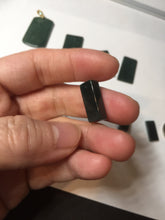 Load image into Gallery viewer, 100% Natural type A Shadow Leaf dark green Jadeite Jade safe and sound pendant group BL57
