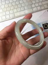 Load image into Gallery viewer, 57.6mm Certified 100% Natural light green yellow white Nephrite Bangle HT136-3368
