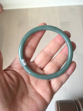 Load image into Gallery viewer, 59mm Certified Type A 100% Natural light green/blue/brown slim round cut Guatemala Jadeite bangle AA56-5836
