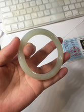 Load image into Gallery viewer, 57.6mm Certified 100% Natural light green yellow white Nephrite Bangle HT136-3368
