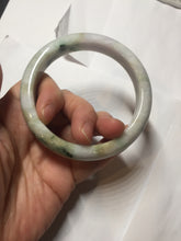 Load image into Gallery viewer, 59mm certified 100% natural Type A green purple yellow(FU LU SHOU) white jadeite bangle PD159-6290
