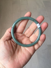 Load image into Gallery viewer, 59mm Certified Type A 100% Natural light green/blue/brown slim round cut Guatemala Jadeite bangle AA56-5836
