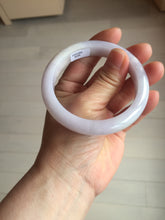 Load image into Gallery viewer, 56mm certified 100% Natural type A light purple white Jadeite Jade bangle PH192-8254
