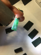 Load image into Gallery viewer, 100% Natural type A Shadow Leaf dark green Jadeite Jade safe and sound pendant group BL57
