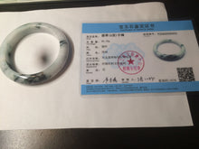 Load image into Gallery viewer, 58mm Certified Type A 100% Natural light green/white Jadeite Jade bangle S53-0441
