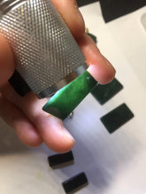 Load image into Gallery viewer, 100% Natural type A Shadow Leaf dark green Jadeite Jade safe and sound pendant group BL57
