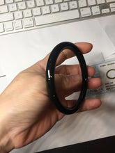 Load image into Gallery viewer, 62.5mm 100% Natural Dark Green/Black Meteorite Starry Night Sky Galaxy Nephrite Bangle HK2-0564
