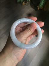 Load image into Gallery viewer, 55mm Certified type A 100% Natural light green/purple/yellow round cut Jadeite bangle AE62-6546
