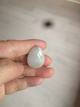 Load image into Gallery viewer, 100% natural white type A jadeite jade water drop pendant AX36
