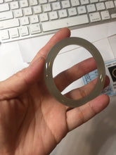 Load image into Gallery viewer, 卖了  54mm Certified 100% Natural icy gray black (灰冰) nephrite jade bangle HT137-3358
